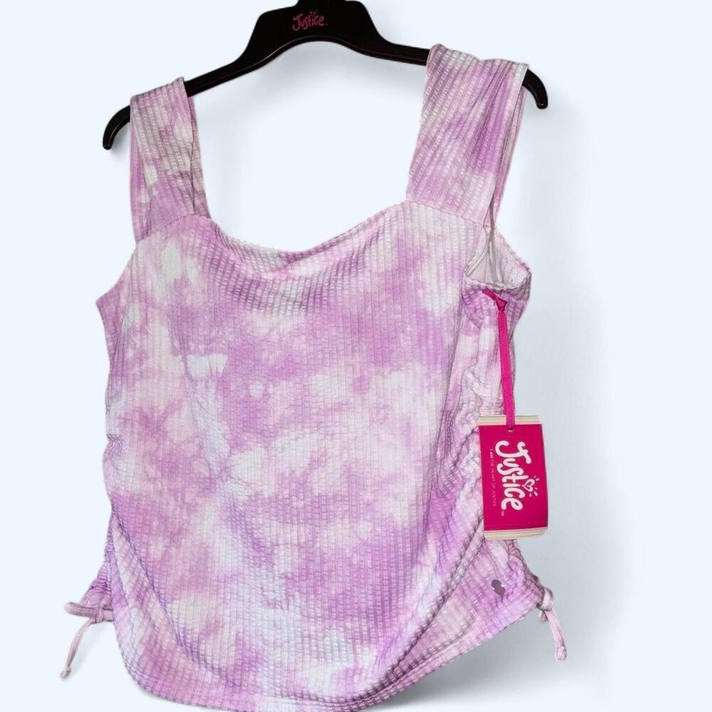 Justice girls Purple and Pink tank top